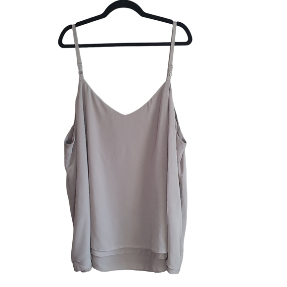 TORRID Sophie Chiffon Swing Cami Flowy Tank Top Gray Women's Plus Size 5X - Picture 9 of 13